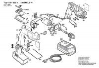 Bosch 0 601 932 069 Gbm 7,2 V-1 Batt-Oper Drill 7.2 V / Eu Spare Parts